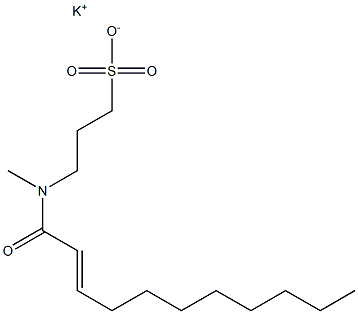 3-[N-(2-Undecenoyl)-N-methylamino]-1-propanesulfonic acid potassium salt Struktur