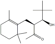 (3S,4S)-5,5-Dimethyl-4-hydroxy-3-[(2,6,6-trimethyl-1-cyclohexenyl)methyl]-2-hexanone Struktur