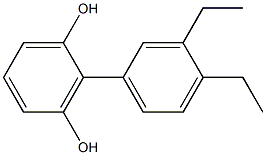 2-(3,4-Diethylphenyl)benzene-1,3-diol Struktur