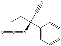 [R,(+)]-2-Isocyanato-2-phenylbutyronitrile Struktur