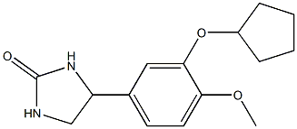 4-[3-Cyclopentyloxy-4-methoxyphenyl]-2-imidazolidone Struktur