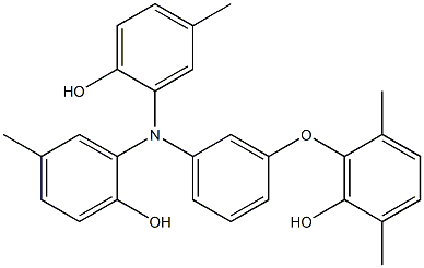 N,N-Bis(2-hydroxy-5-methylphenyl)-3-(6-hydroxy-2,5-dimethylphenoxy)benzenamine Struktur