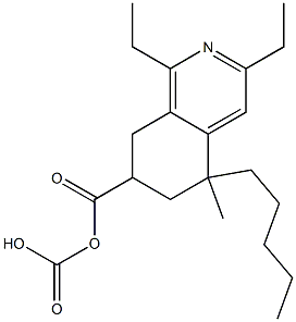 5,6,7,8-Tetrahydro-5-pentyl-5-methylisoquinoline-7,7-dicarboxylic acid diethyl ester Struktur