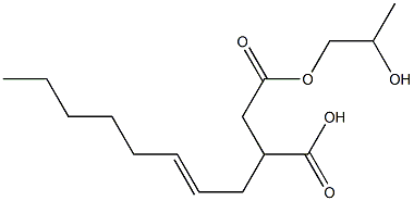 3-(2-Octenyl)succinic acid hydrogen 1-(2-hydroxypropyl) ester Struktur