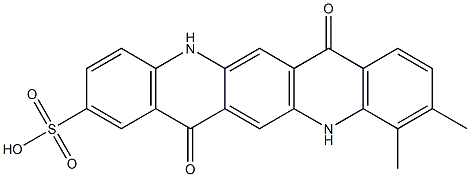 5,7,12,14-Tetrahydro-10,11-dimethyl-7,14-dioxoquino[2,3-b]acridine-2-sulfonic acid Struktur