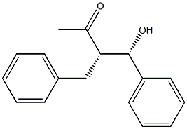 (3S,4S)-4-Hydroxy-4-phenyl-3-benzyl-2-butanone Struktur