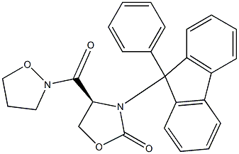 (4S)-3-(9-Phenyl-9H-fluoren-9-yl)-4-(isoxazolidin-2-ylcarbonyl)oxazolidin-2-one Struktur