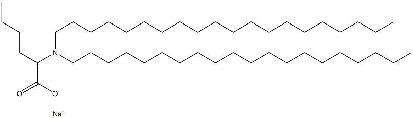 2-(Diicosylamino)hexanoic acid sodium salt Struktur