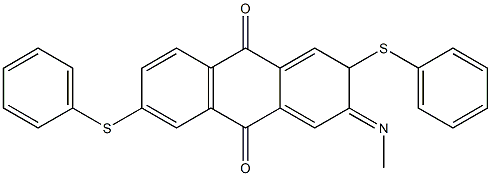 2,3-Dihydro-2,6-bis(phenylthio)-3-(methylimino)anthraquinone Struktur