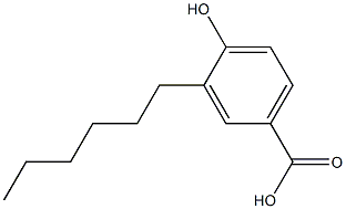 3-Hexyl-4-hydroxybenzoic acid Struktur