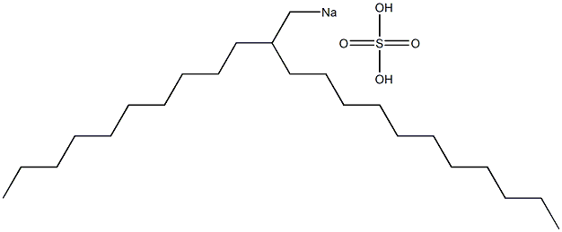 Sulfuric acid 2-decyltridecyl=sodium salt Struktur