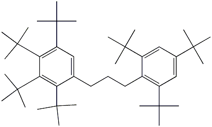 1-(2,3,4,5-Tetra-tert-butylphenyl)-3-(2,4,6-tri-tert-butylphenyl)propane Struktur