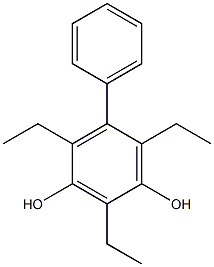 5-Phenyl-2,4,6-triethylbenzene-1,3-diol Struktur