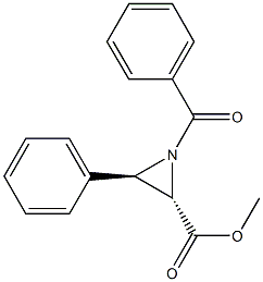 (2S,3R)-1-Benzoyl-3-phenylaziridine-2-carboxylic acid methyl ester Struktur