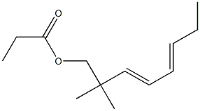 Propionic acid 2,2-dimethyl-3,5-octadienyl ester Struktur