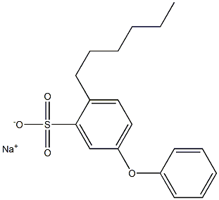 2-Hexyl-5-phenoxybenzenesulfonic acid sodium salt Struktur