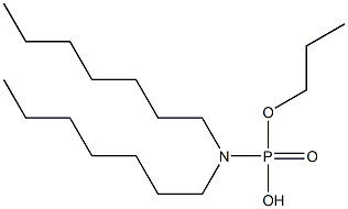 N,N-Diheptylamidophosphoric acid hydrogen propyl ester Struktur