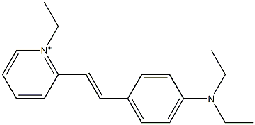 2-[2-[4-(Diethylamino)phenyl]ethenyl]-1-ethylpyridinium Struktur