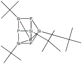 2,4,6,8-Tetra-tert-butyl-1,3,5,7-tetraphospha-2,4,6,8-tetrasilapentacyclo[4.2.0.02,5.03,8.04,7]octane Struktur