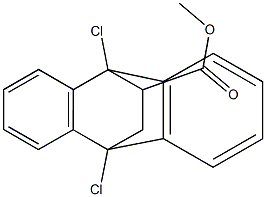 9,10-Dihydro-9,10-dichloro-9,10-ethanoanthracene-11-carboxylic acid methyl ester Struktur