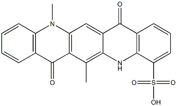 5,7,12,14-Tetrahydro-6,12-dimethyl-7,14-dioxoquino[2,3-b]acridine-4-sulfonic acid Struktur