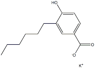 3-Hexyl-4-hydroxybenzoic acid potassium salt Struktur