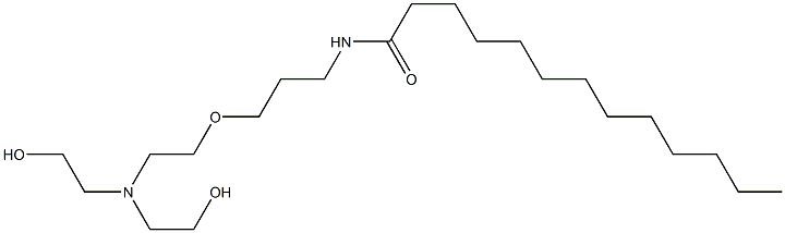 N-[3-[2-[Bis(2-hydroxyethyl)amino]ethoxy]propyl]tridecanamide Struktur