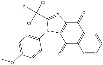 1-(4-Methoxyphenyl)-2-trichloromethyl-1H-naphth[2,3-d]imidazole-4,9-dione Struktur