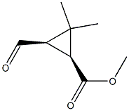 (1S,2R)-2-Formyl-3,3-dimethylcyclopropane-1-carboxylic acid methyl ester Struktur