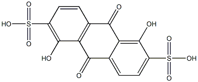 1,5-Dihydroxy-9,10-dihydro-9,10-dioxoanthracene-2,6-disulfonic acid Struktur