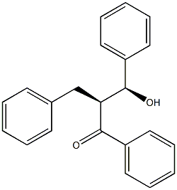 (2S,3S)-1,3-Diphenyl-2-benzyl-3-hydroxy-1-propanone Struktur