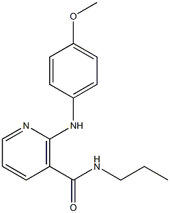 2-(p-Methoxyanilino)-N-propylnicotinamide Struktur