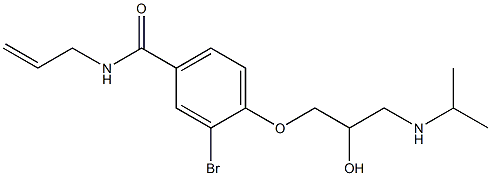 1-[4-[(2-Propenyl)carbamoyl]-2-bromophenoxy]-3-[isopropylamino]-2-propanol Struktur