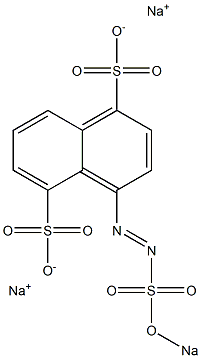 4-(Sodiooxysulfonylazo)-1,5-naphthalenedisulfonic acid disodium salt Struktur