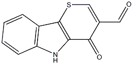 4,5-Dihydro-4-oxothiopyrano[3,2-b]indole-3-carbaldehyde Struktur