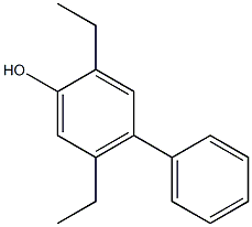 4-Phenyl-2,5-diethylphenol Struktur