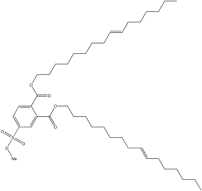 4-(Sodiosulfo)phthalic acid di(9-hexadecenyl) ester Struktur