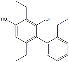 2,5-Diethyl-4-(2-ethylphenyl)benzene-1,3-diol Struktur