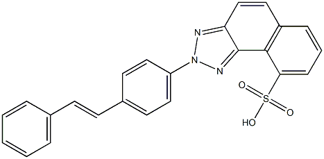 2-(p-Styrylphenyl)-2H-naphtho[1,2-d]triazole-9-sulfonic acid Struktur