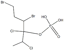 Phosphoric acid hydrogen (1,3-dibromopropyl)(1,2-dichloropropyl) ester Struktur