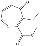 1-Methoxy-7-oxo-1,3,5-cycloheptatriene-2-carboxylic acid methyl ester Struktur