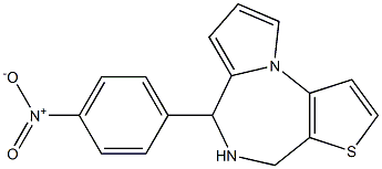 6-(4-Nitrophenyl)-5,6-dihydro-4H-pyrrolo[1,2-a]thieno[2,3-f][1,4]diazepine Struktur