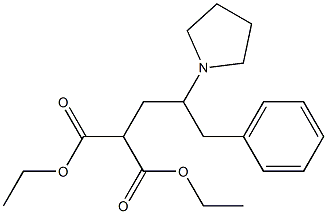 2-[2-(Pyrrolidin-1-yl)-3-phenylpropyl]malonic acid diethyl ester Struktur