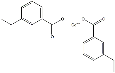 Bis(3-ethylbenzoic acid)cadmium salt Struktur