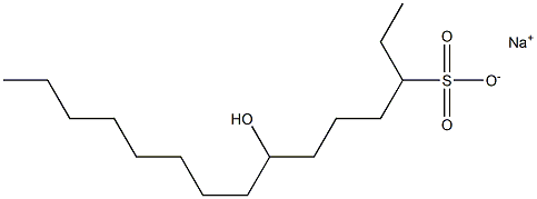 7-Hydroxypentadecane-3-sulfonic acid sodium salt Struktur