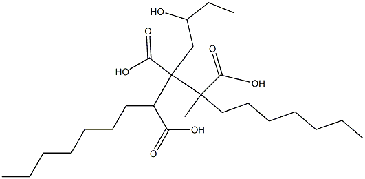 Butane-1,2,3-tricarboxylic acid 2-(2-hydroxybutyl)1,3-diheptyl ester Struktur