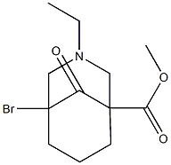 5-Bromo-3-ethyl-9-oxo-3-azabicyclo[3.3.1]nonane-1-carboxylic acid methyl ester Struktur