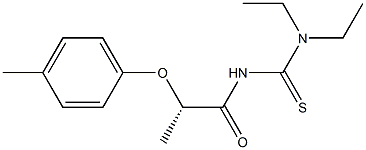 (-)-1,1-Diethyl-3-[(S)-2-(p-tolyloxy)propionyl]thiourea Struktur