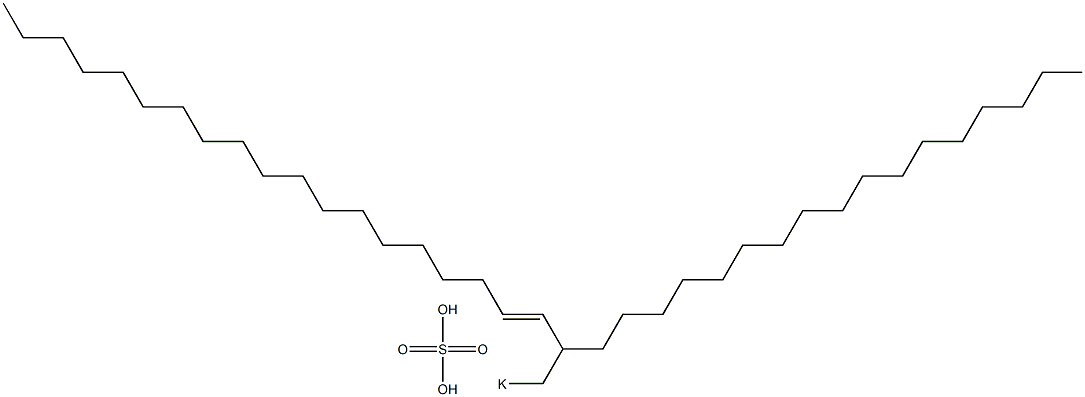 Sulfuric acid 2-heptadecyl-3-henicosenyl=potassium ester salt Struktur