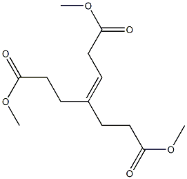 4-[2-(Methoxycarbonyl)ethyl]-3-heptenedioic acid dimethyl ester Struktur